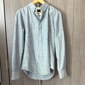 rag & bone Light Blue Casual Button-Down Shirt